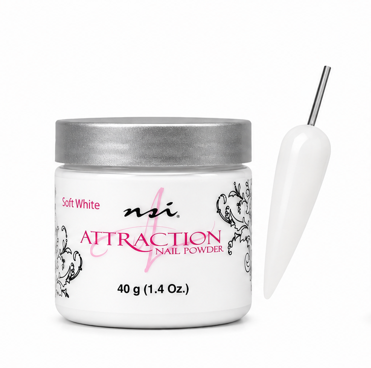 NSI ATTRACTION ACRYLIC POWDER - SOFT WHITE - Image 3