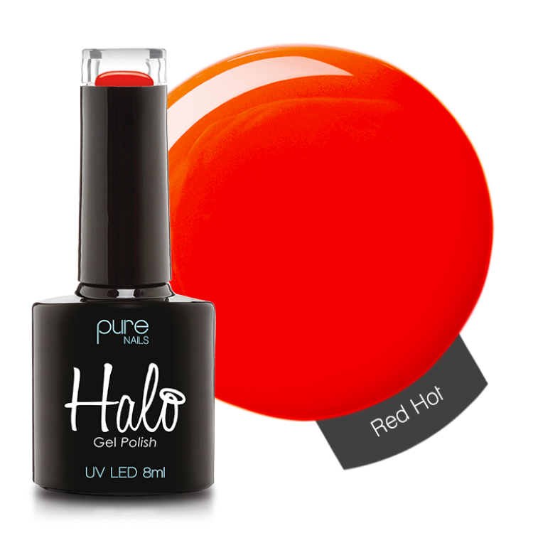 HALO GEL POLISH RED HOT - 8ML (BEACH PARTY) - HEMA FREE