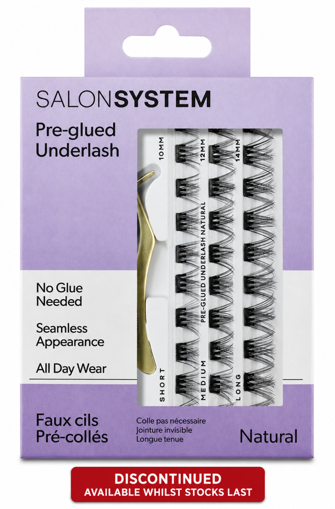 SALON SYSTEM PRE GLUED UNDERLASH KIT - NATURAL - MIXED SIZES