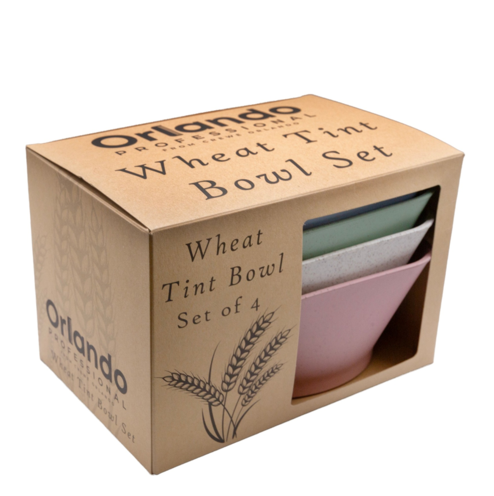 CREWE ORLANDO WHEAT TINT BOWL SET (4)