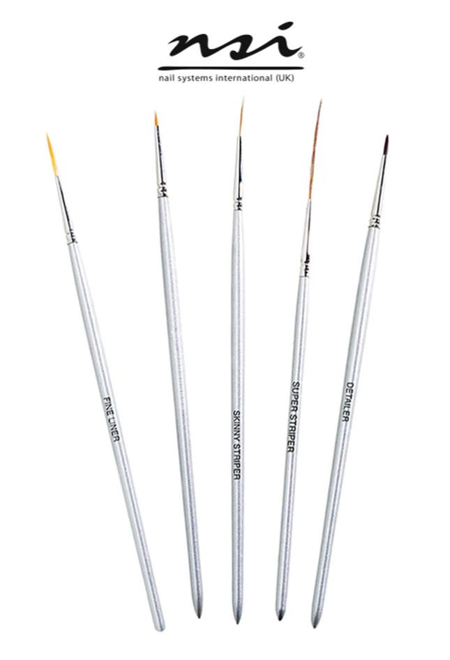 NSI NAIL ART BRUSHES - 5 PACK