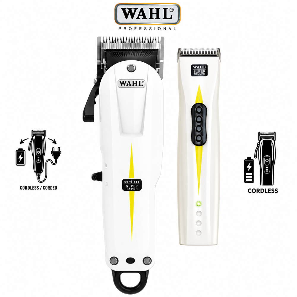 WAHL SUPER TAPER COMBI PACK - CORDLESS CLIPPER & CORDLESS TRIMMER