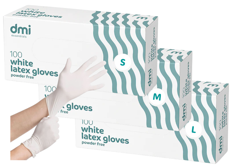 LATEX GLOVES - POWDER FREE - BOX OF 100