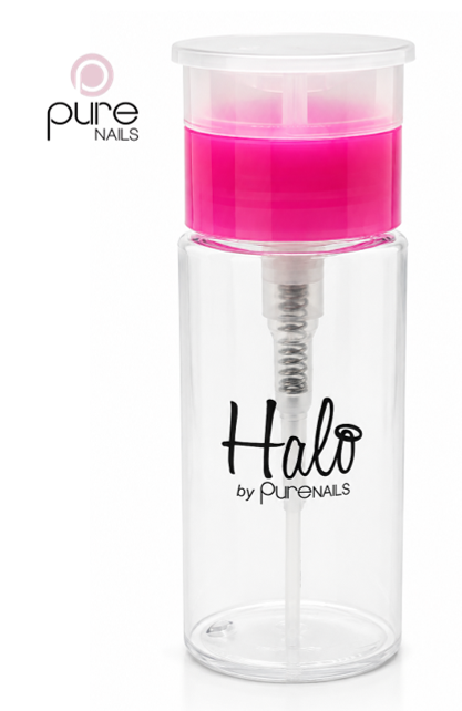 PURE NAILS  - PLASTIC DISP BOTTLE 8OZ (SQUARE)
