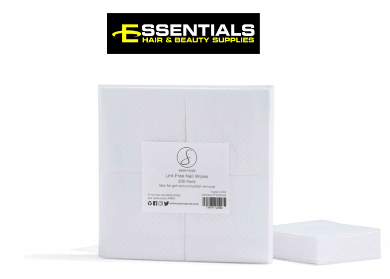 ESSENTIALS LINT FREE NAIL WIPES (200PK)