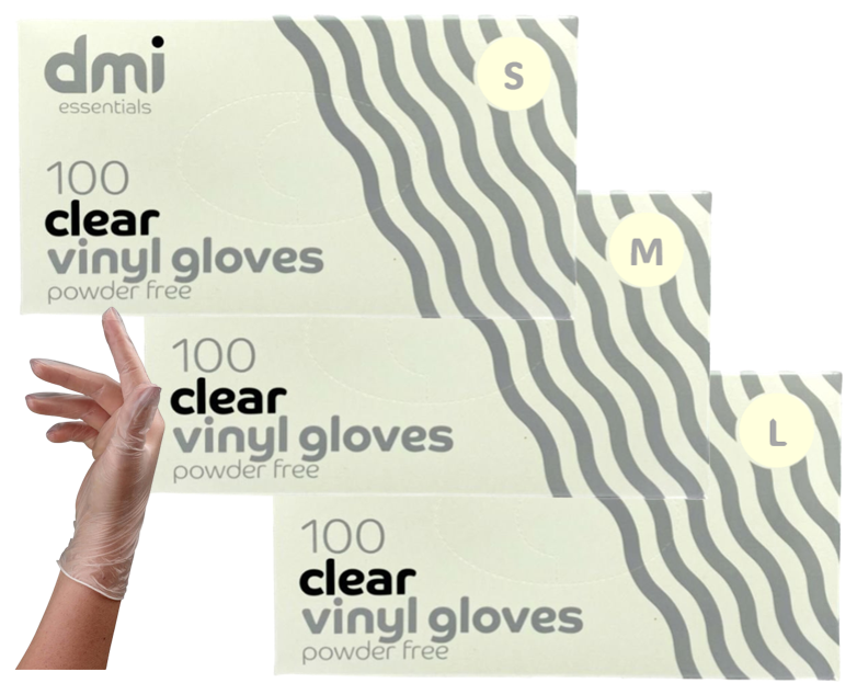 VINYL GLOVES - POWDER FREE - BOX OF 100