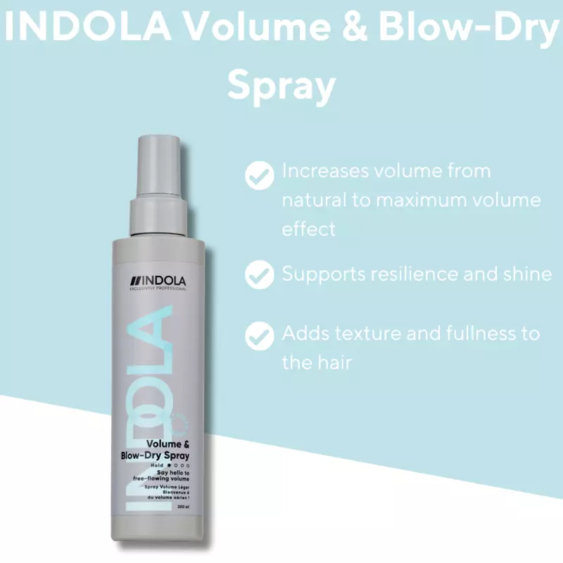 INDOLA VOLUME & BLOWDRY SPRAY 200ML - Image 2