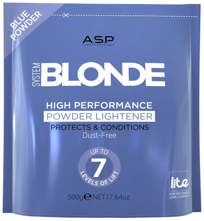 A.S.P SYSTEM BLONDE 7-LEVEL POWDER LIGHTENER 500g - BLUE