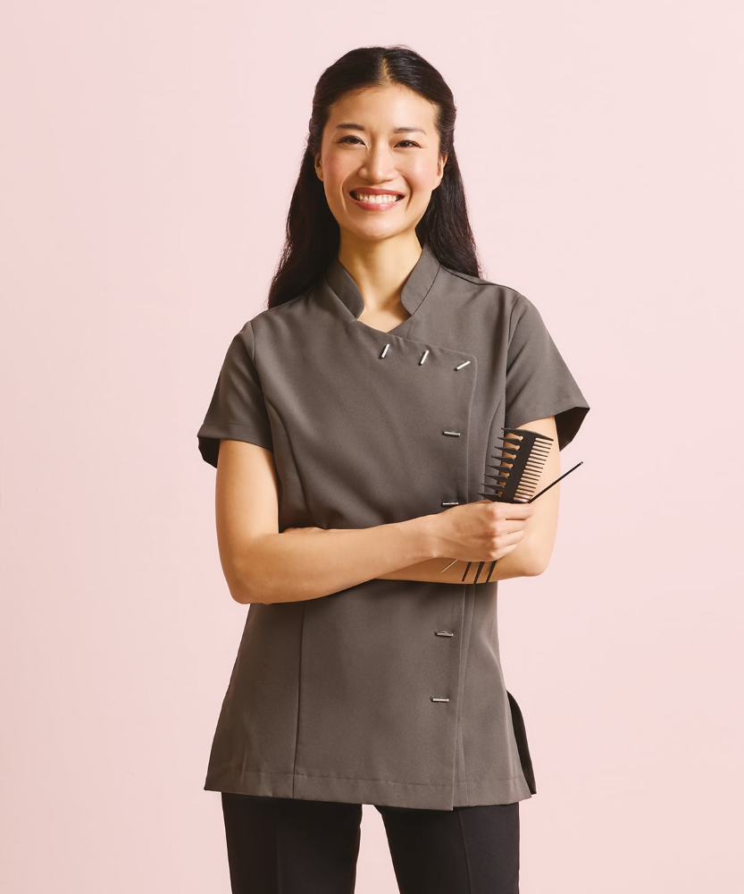 ORCHID SALON TUNIC (Dark Grey) - Image 4
