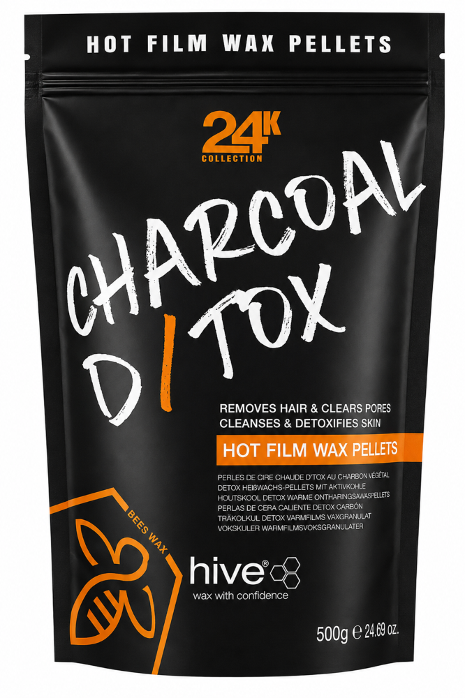 HIVE CHARCOAL D/TOX HOT FILM WAX PELLETS - 500g