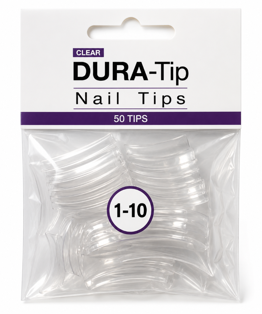 NSI DURA TIPS CLEAR SIZES 1-10 - 50 PACK