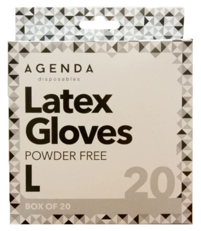 AGENDA LATEX POWDER FREE GLOVES - 20 PACK - Image 5