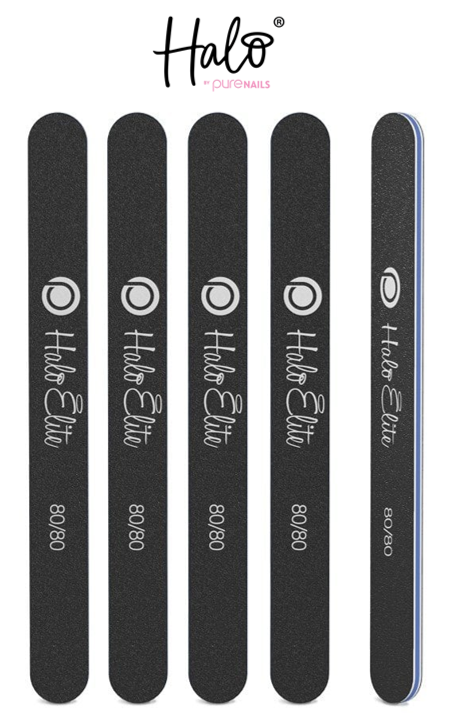 HALO ELITE 80/80 - BLACK STRAIGHT FILE (5 PACK)