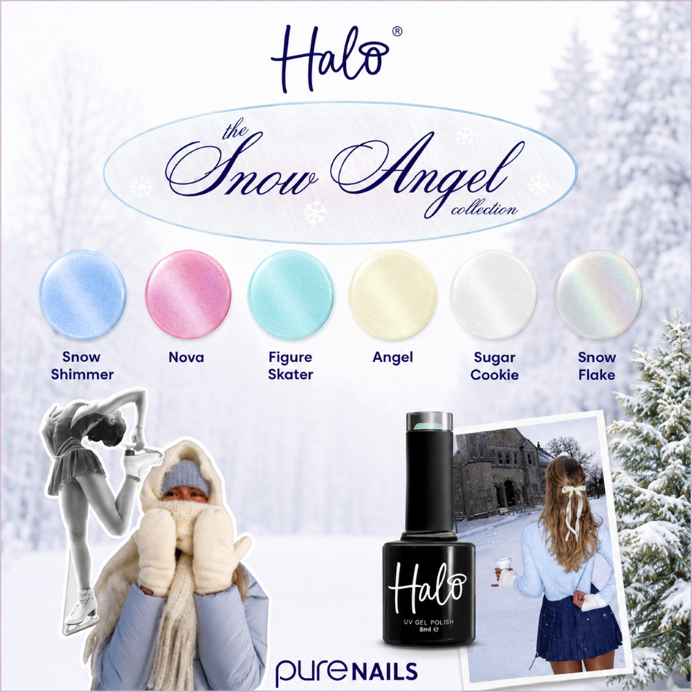 HALO GEL POLISH SNOW SHIMMER - 8ML - (SNOW ANGEL) - HEMA FREE - Image 2