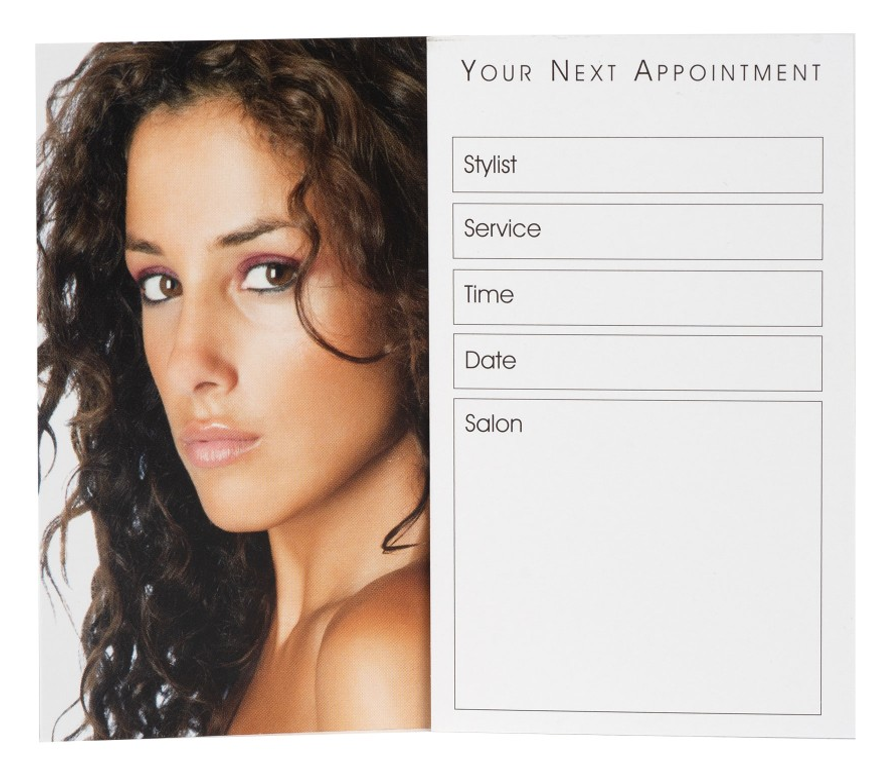 (AP10) HAIR APPT CARD BRUNETTE