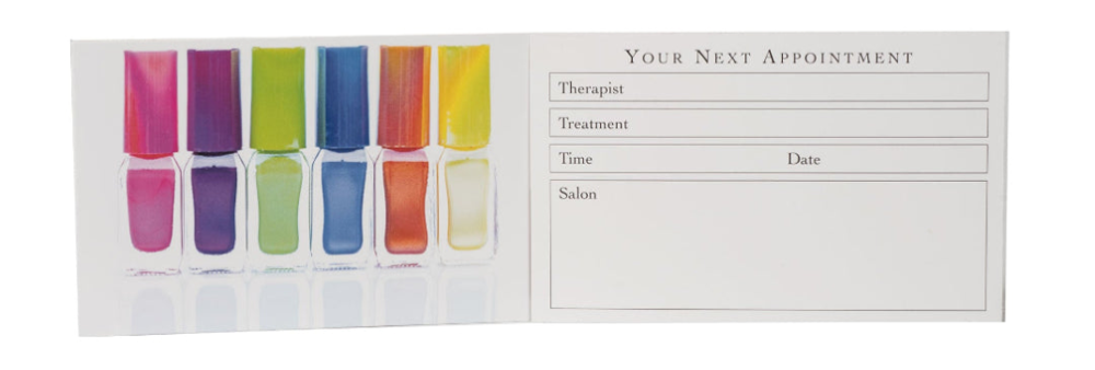 (AP1N) NAIL APPT CARD MULTI VARNISH