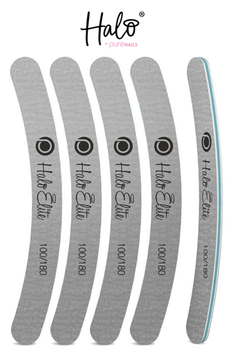 HALO ELITE 100/180 - ZEBRA BOOMERANG FILE (5 PACK)