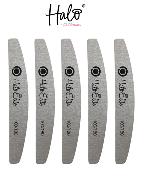 HALO ELITE 100/180 - ZEBRA HALF-MOON FILE (5 PACK)