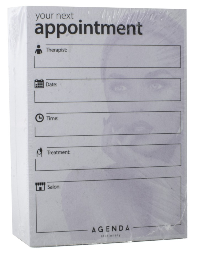 *(AP8N) NAIL APPT CARD PURPLE/WHITE