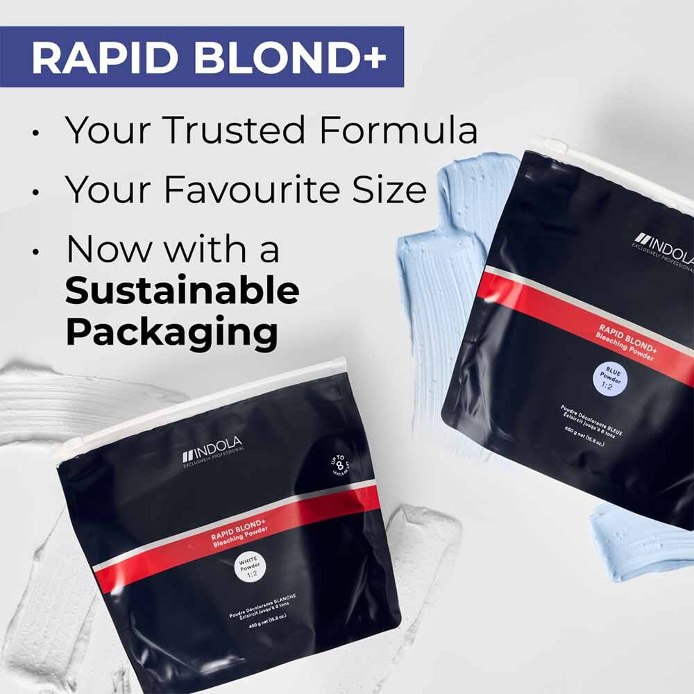 INDOLA BLUE RAPID POWDER BLEACH 450G - Image 3