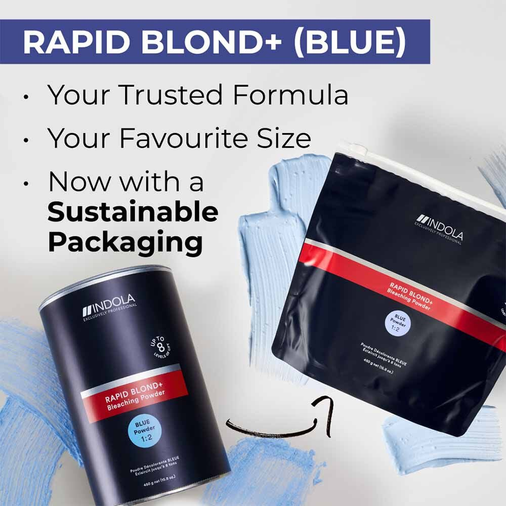 INDOLA BLUE RAPID POWDER BLEACH 450G - Image 4