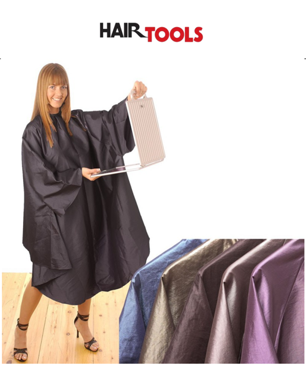 HAIR TOOLS SLEEVED GOWN (HOOK) - BLACK