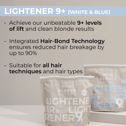INDOLA BLOND EXPERT POWDER BLEACH BLUE 9+ 450G - Image 3
