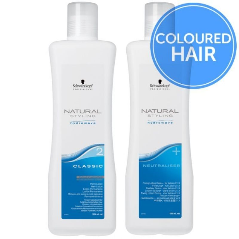 SCHWARZKOPF NATURAL STYLING PERM  No.2 (COLOURED HAIR) - 1 Litre DUO PACK