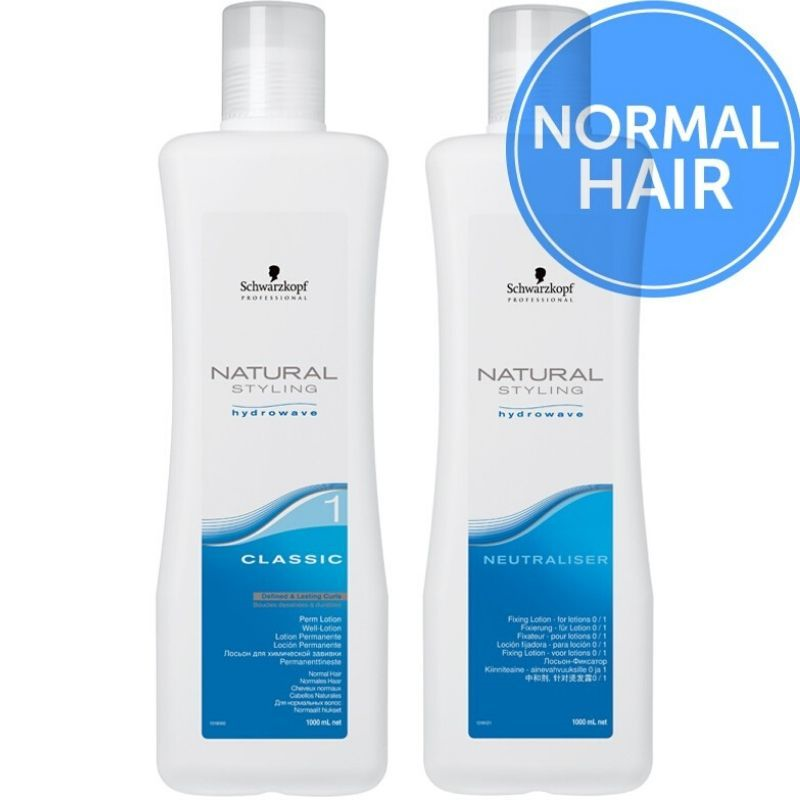 SCHWARZKOPF NATURAL STYLING PERM  No.1 (NORMAL HAIR) - 1 Litre (DUO PACK)