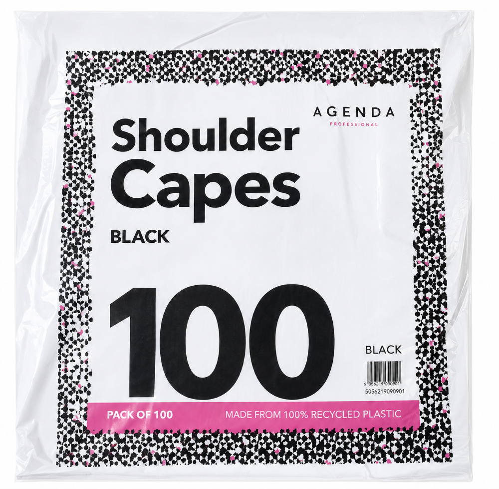 AGENDA DISPOSABLE CAPES BLACK -100 PACK
