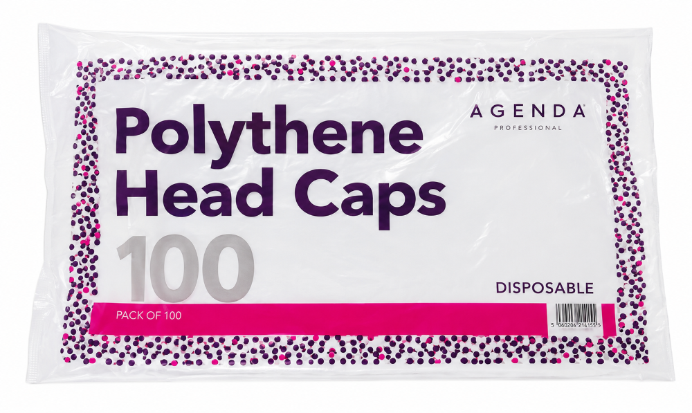 AGENDA DISPOSABLE POLYTHENE HEAD CAPS -100S