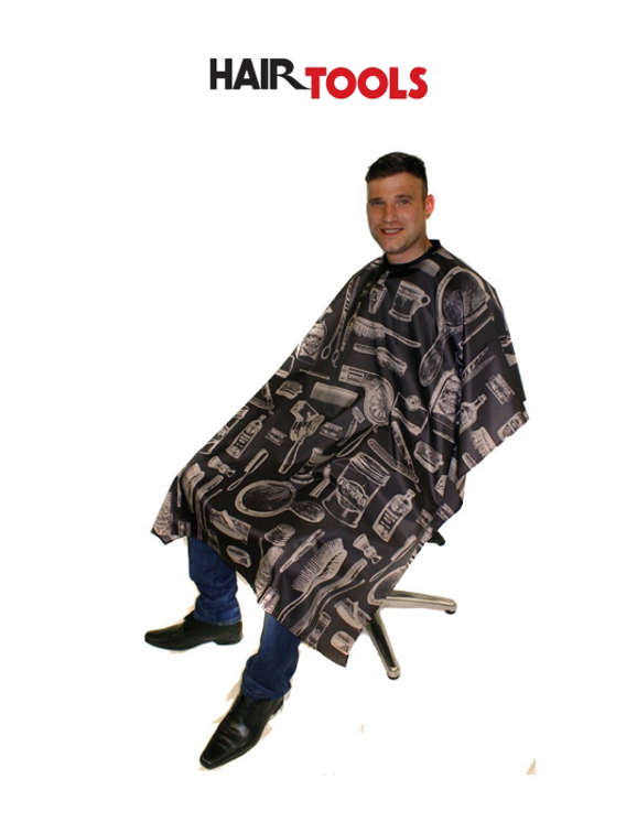HAIR TOOLS VINTAGE BARBER GOWN - CHARCOAL
