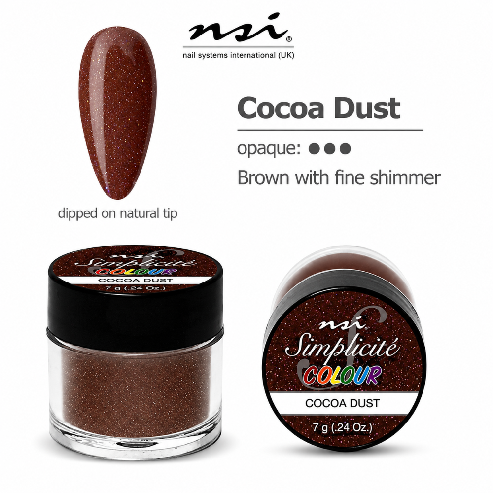 NSI SIMPLICITE COLOURED ACRYLIC POWDER 7g - COCOA DUST