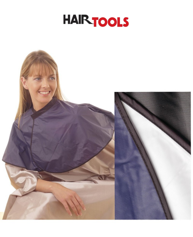 HAIR TOOLS PVC SHOULDER CAPE - BLACK