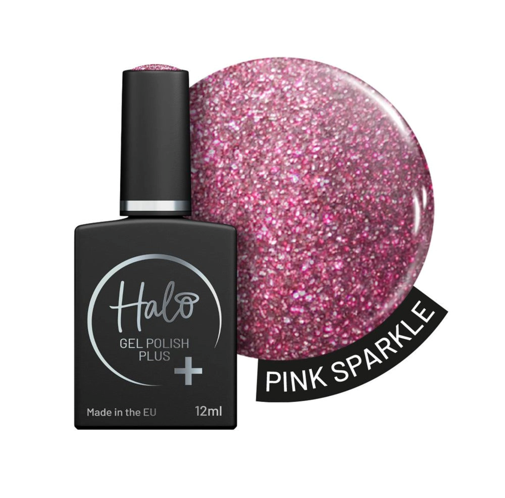 HALO GEL POLISH PLUS PINK SPARKLE - 12ML - HEMA FREE