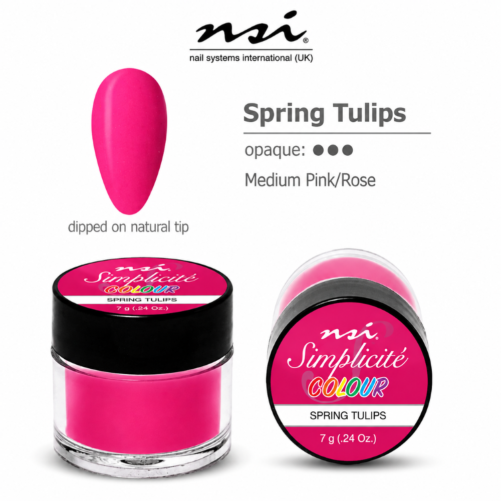 NSI SIMPLICITE COLOURED ACRYLIC POWDER 7g - SPRING TULIPS