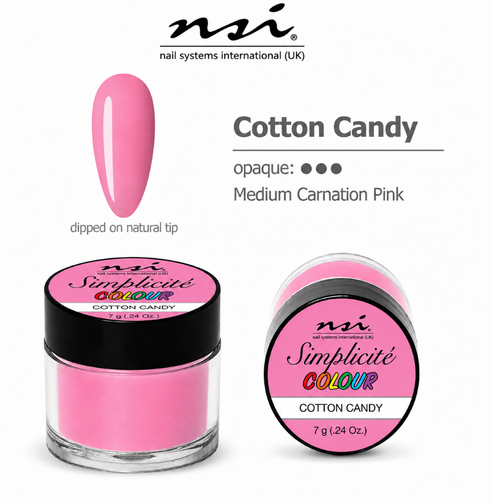 NSI SIMPLICITE COLOURED ACRYLIC POWDER 7g - COTTON CANDY
