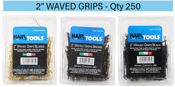 HAIR TOOLS 2" WAVED GRIPS - 250 PACK