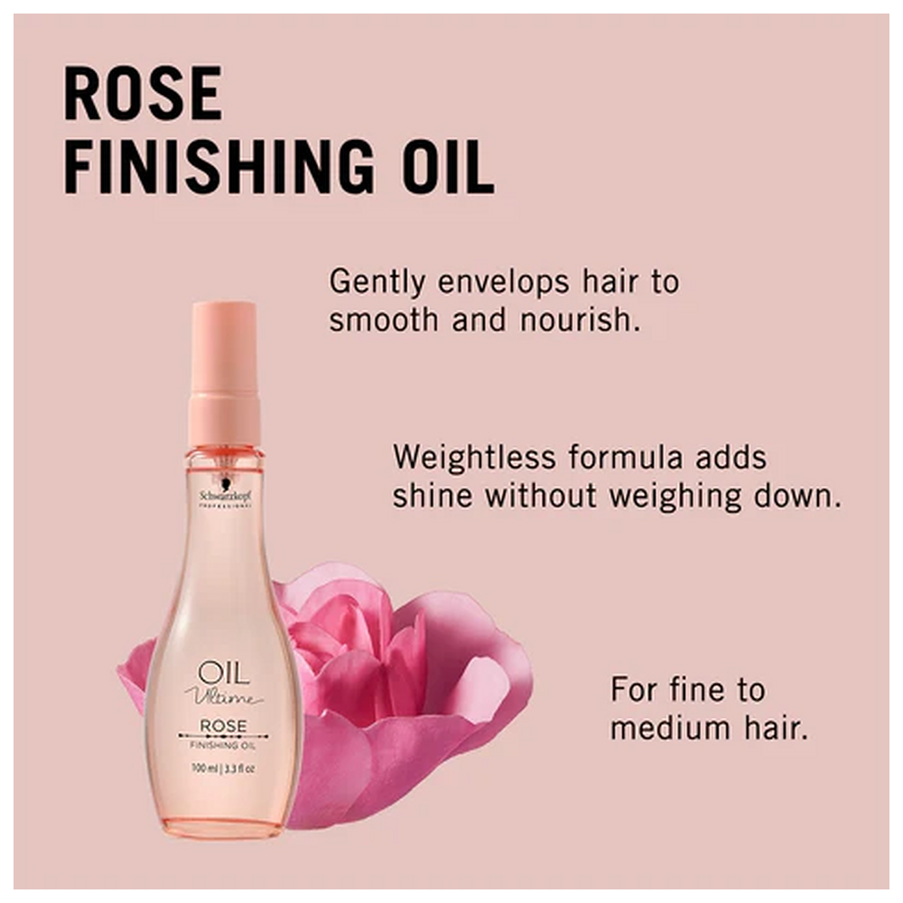 SCHWARZKOPF OIL ULTIME FINISHING OIL - ROSE (100ml) - Image 2