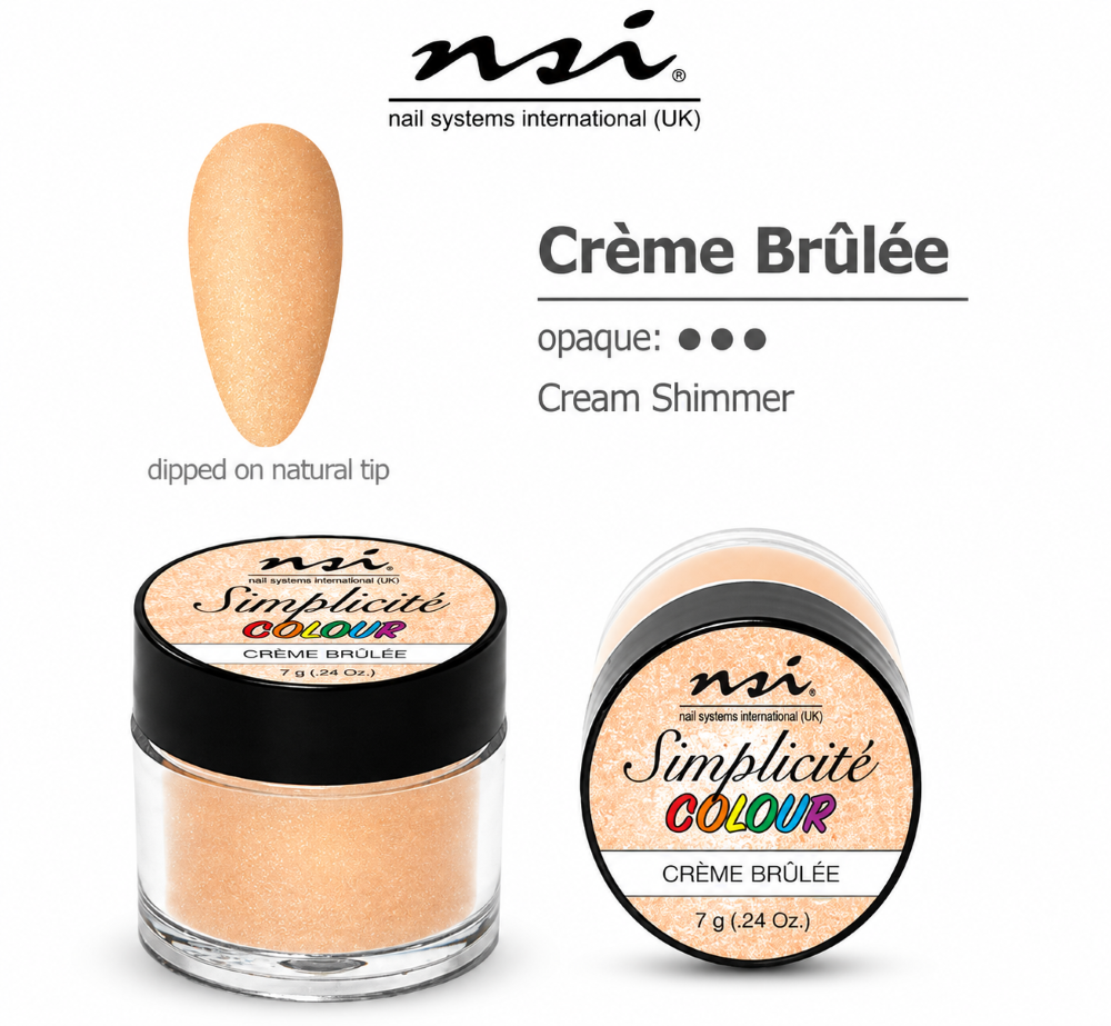 NSI SIMPLICITE COLOURED ACRYLIC POWDER 7g - CREME BRULEE