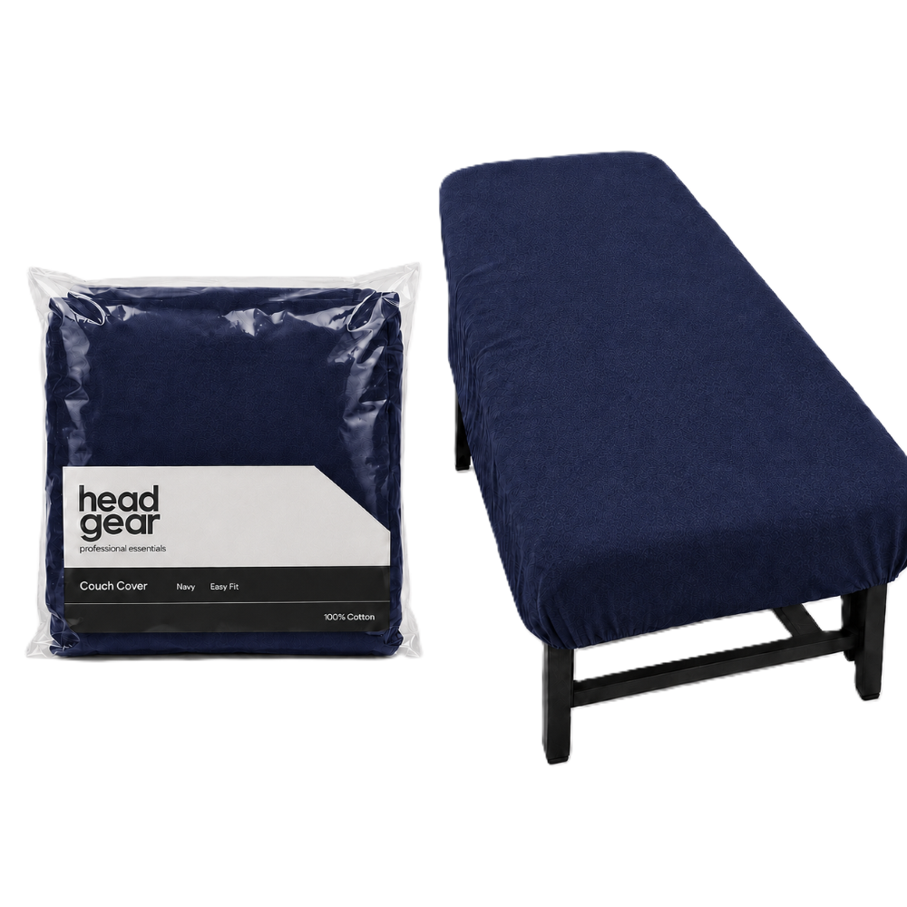 HEAD GEAR TOWELLING COUCH COVER - NAVY - NO FACE HOLE