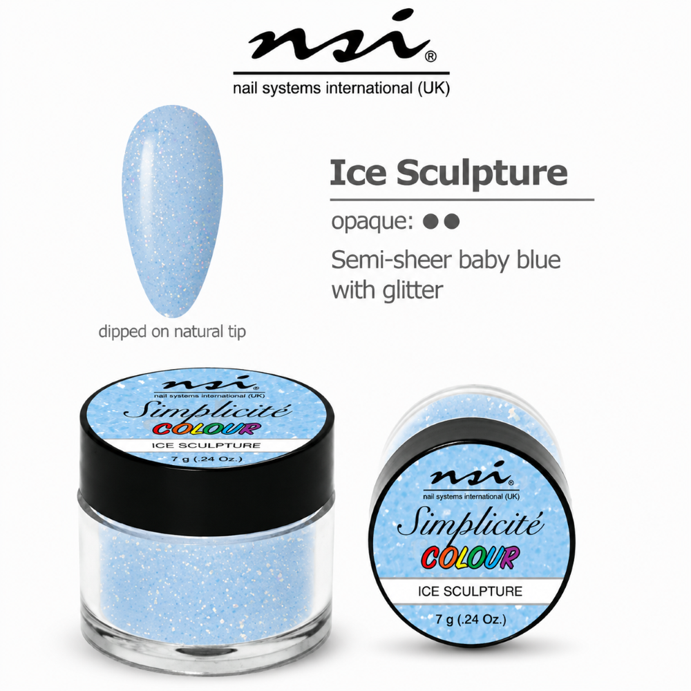 NSI SIMPLICITE COLOURED ACRYLIC POWDER 7g - ICE SCULPTURE