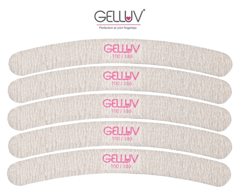 GELLUV ZEBRA BOOMERANG FILE - 100/180 grit - 5 pack