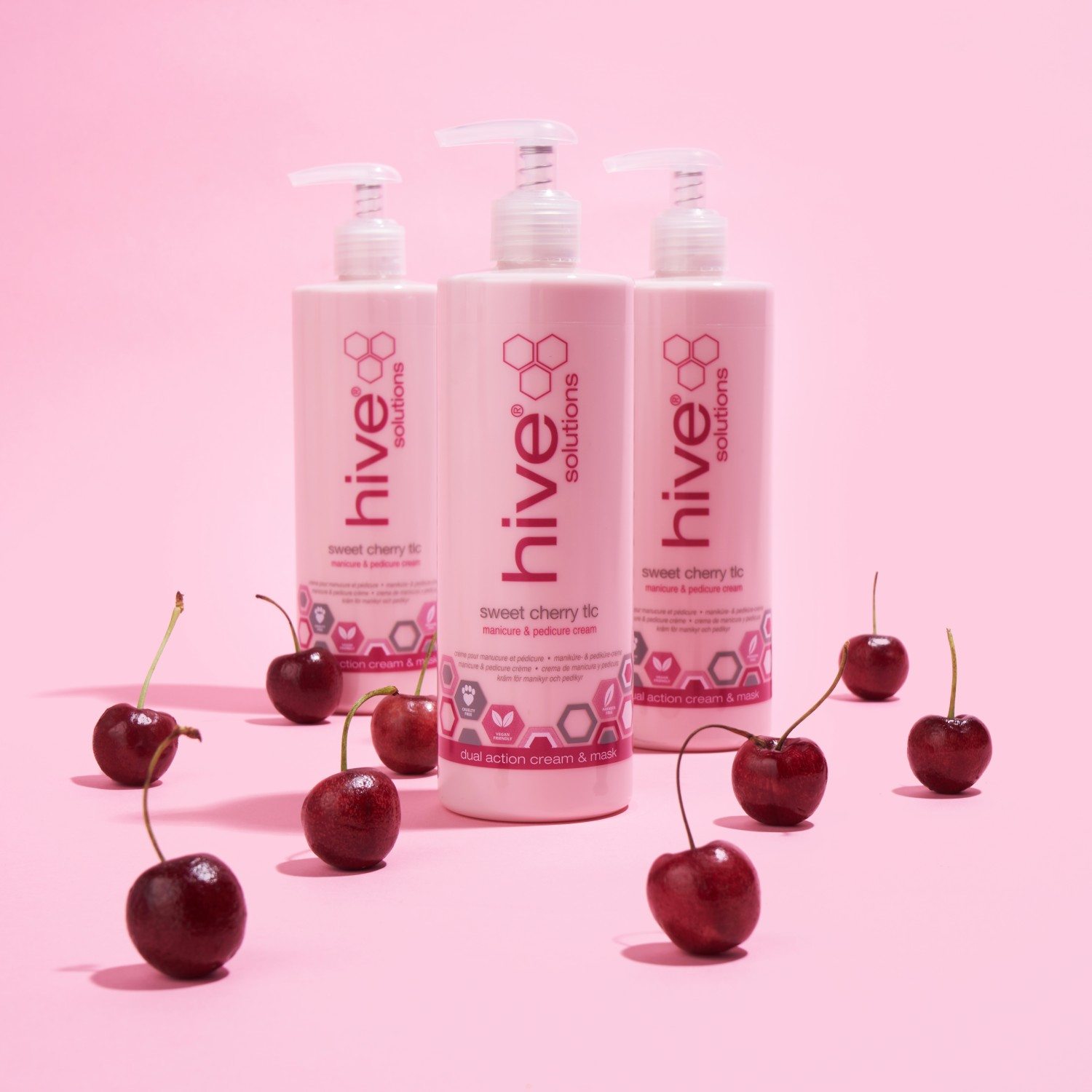 HIVE SWEET CHERRY MANICURE & PEDICURE CREAM 400ML - Image 2