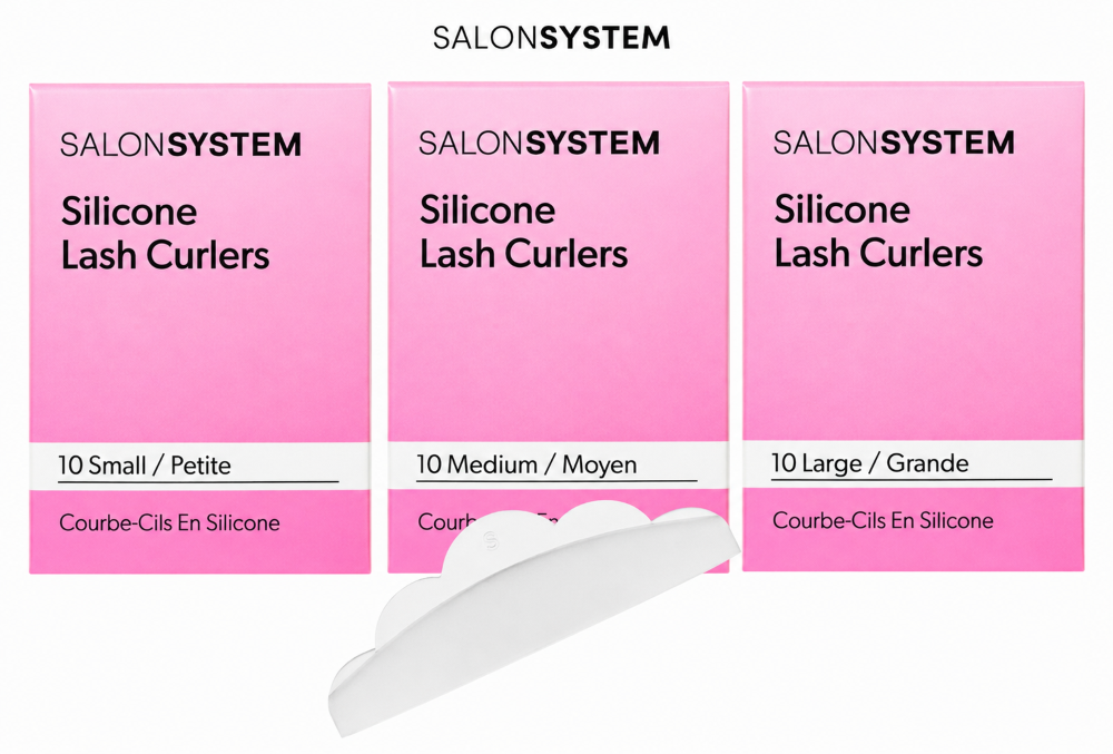 SALON SYSTEM SILICONE LASH CURLERS ? 10 pack