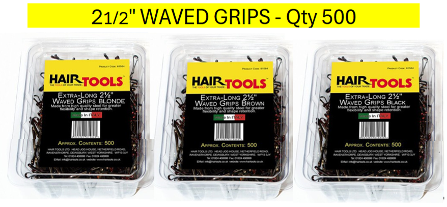 HAIR TOOLS 2.5" WAVED GRIPS - 500 PACK