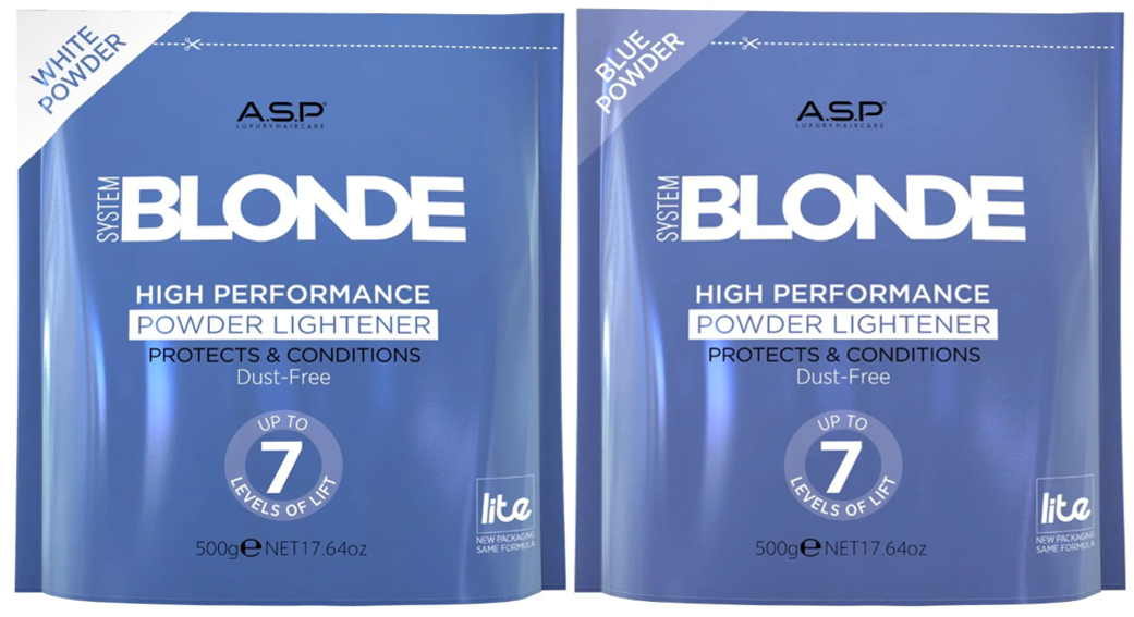 A.S.P SYSTEM BLONDE 7-LEVEL POWDER LIGHTENER 500g - BLUE - Image 2