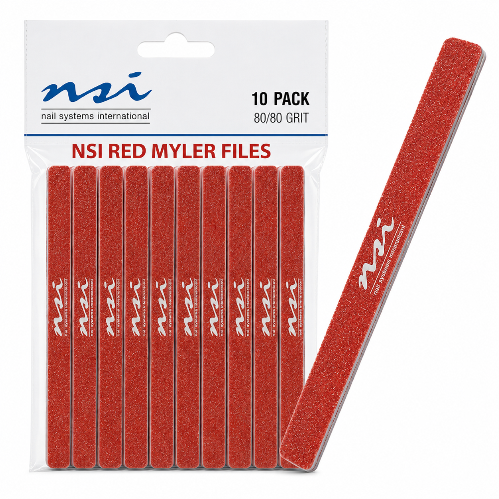 NSI RED MYLER FILE 80/80 GRIT - 10 PACK