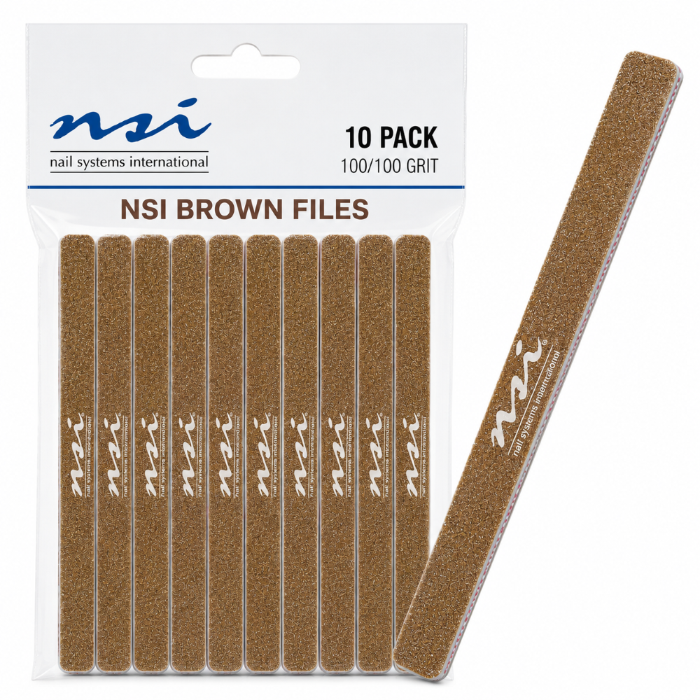 NSI BROWN FILE 100/100 GRIT - 10 PACK