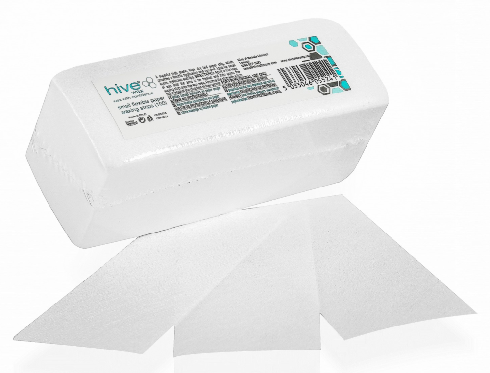 HIVE FLEXIBLE PAPER WAXING STRIPS SMALL - 100 pack